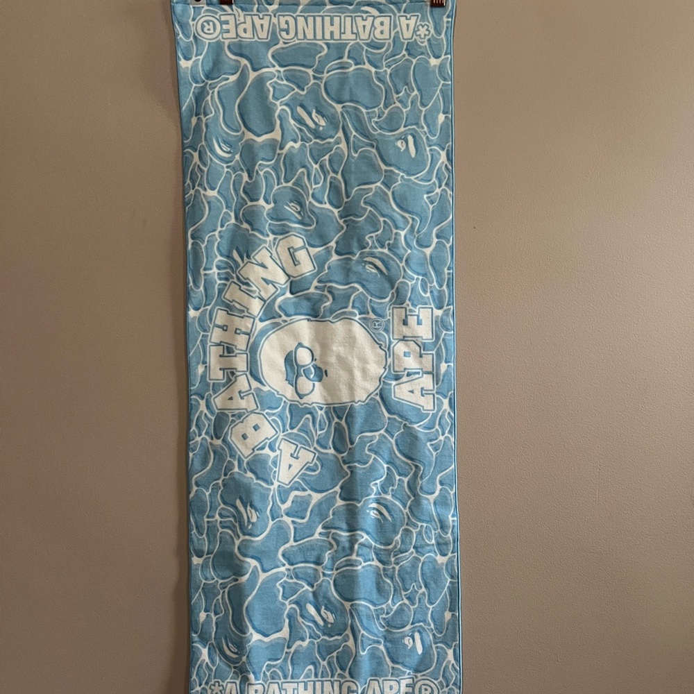 🆕 A BATHING APE ABC SEA SURFACE CAMO BEACH TOWEL 001GDK701025FBLU BAPE
